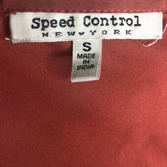 Speed Control New York Burnt Orange Asymmetrical Dress - Size Small - Picture 9 of 11